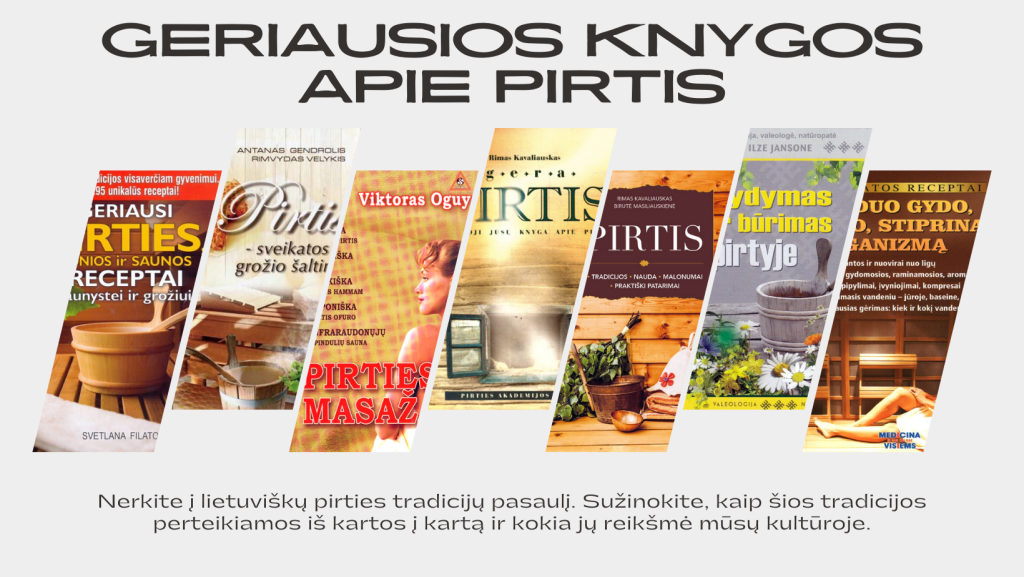 Geriausios knygos apie pirtis