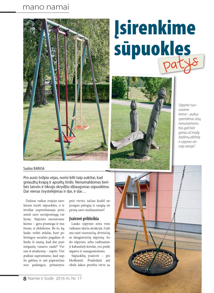 Įsirenkime sūpuokles patys