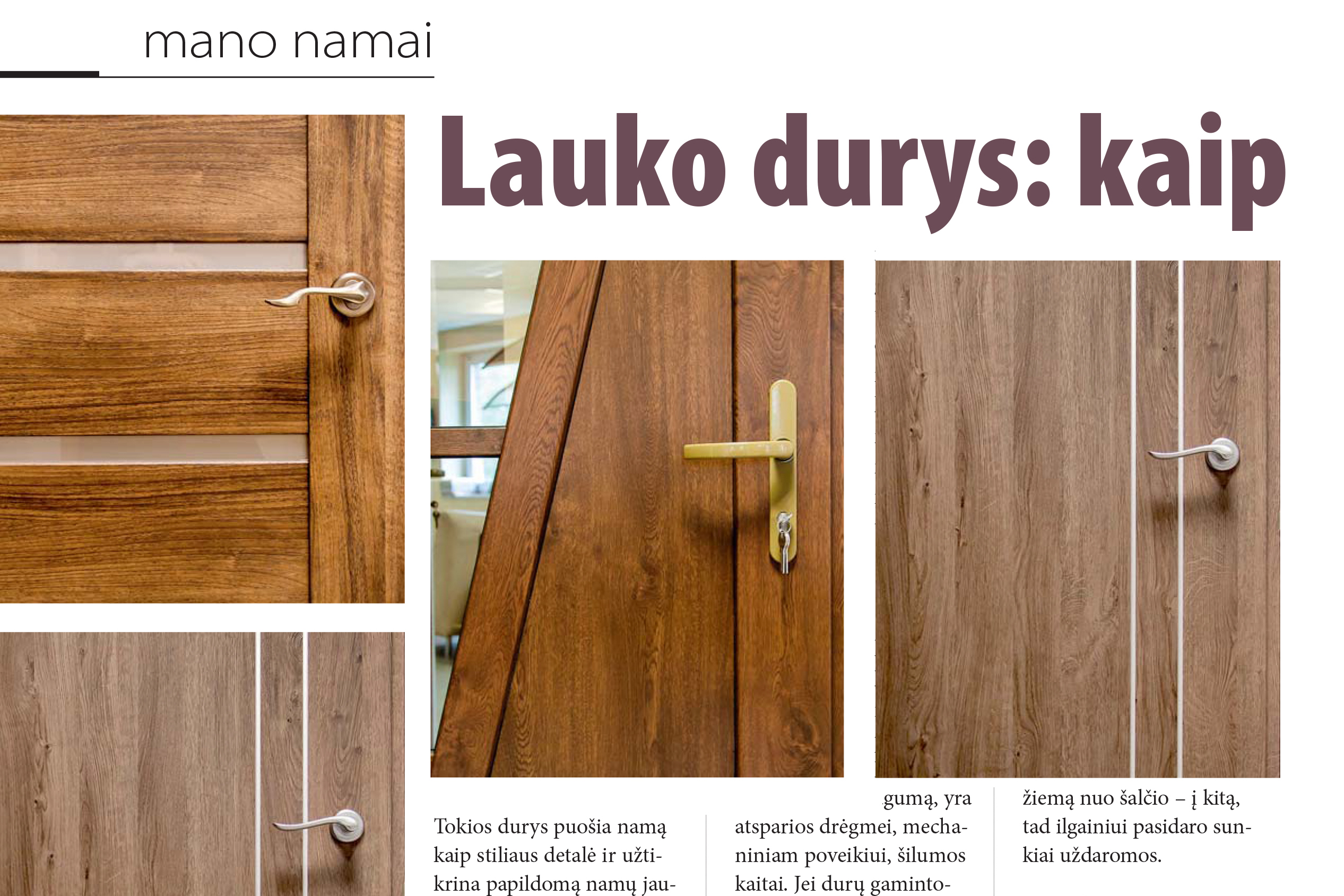 Lauko durys: kaip išsirinkti