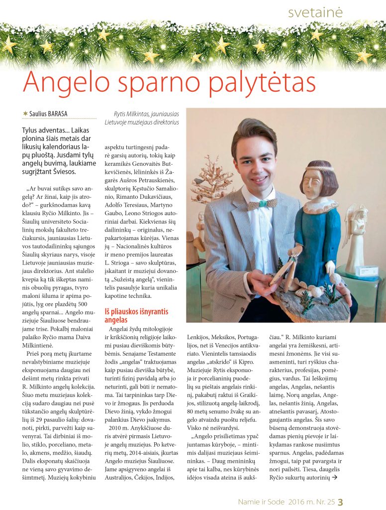 Angelo sparno palytėtas