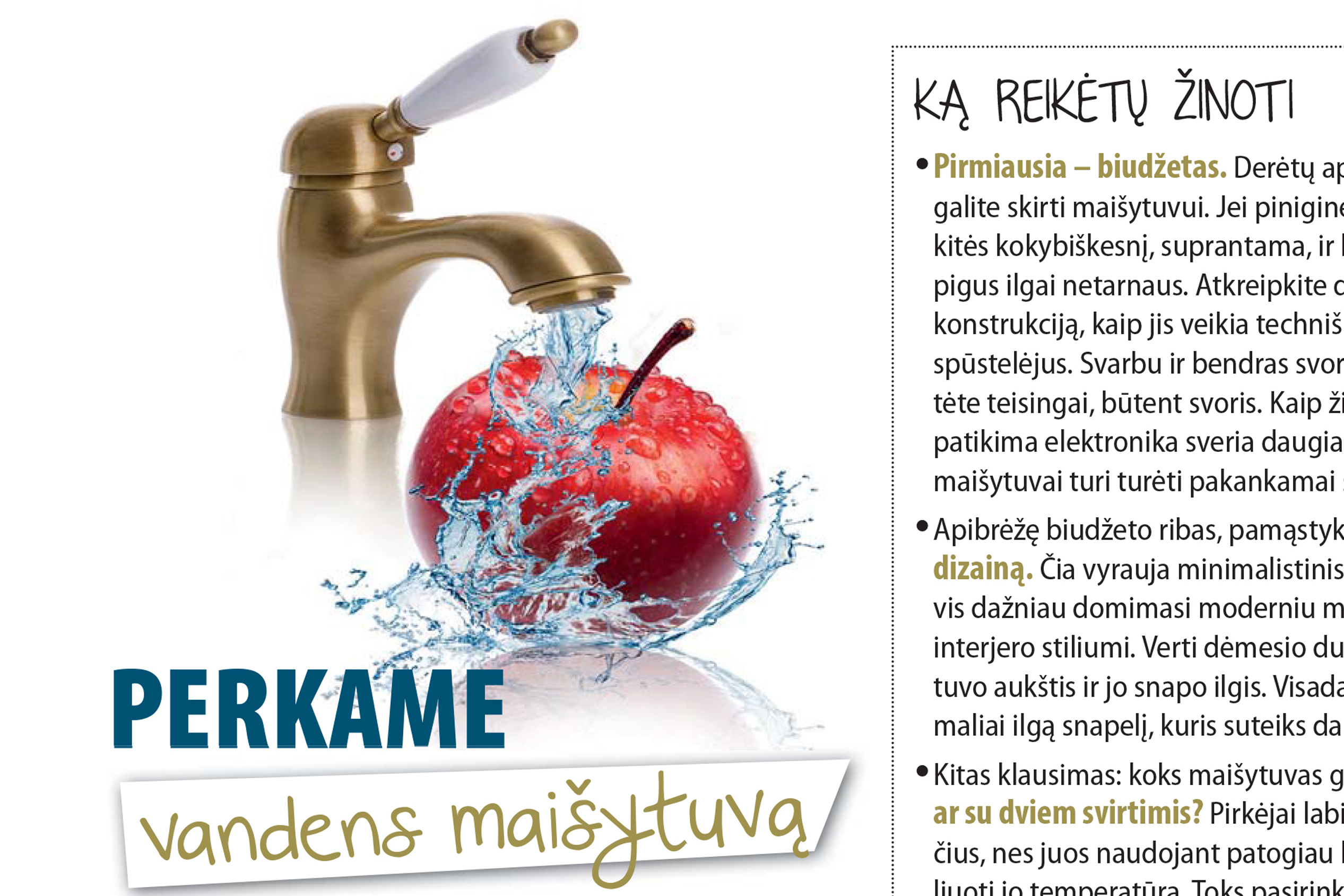 Perkame vandens maišytuvą