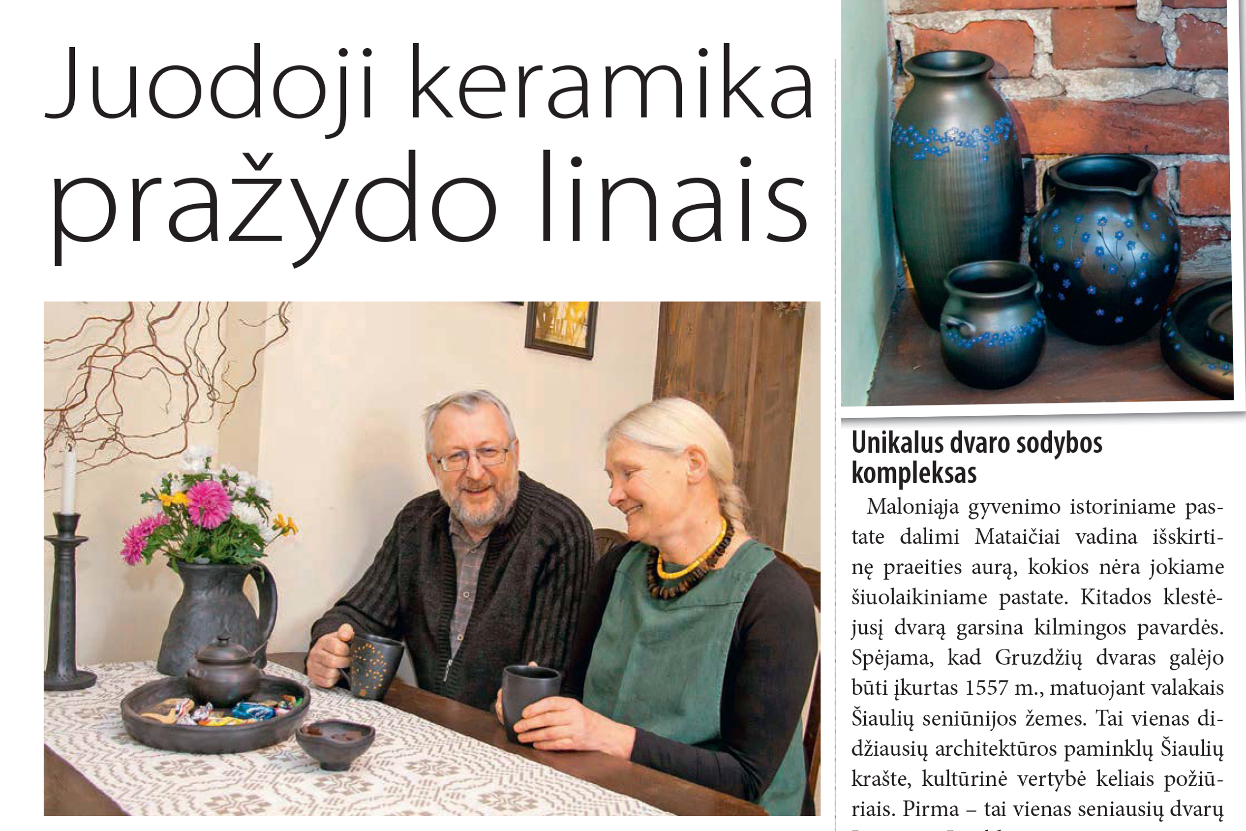 Juodoji keramika pražydo linais