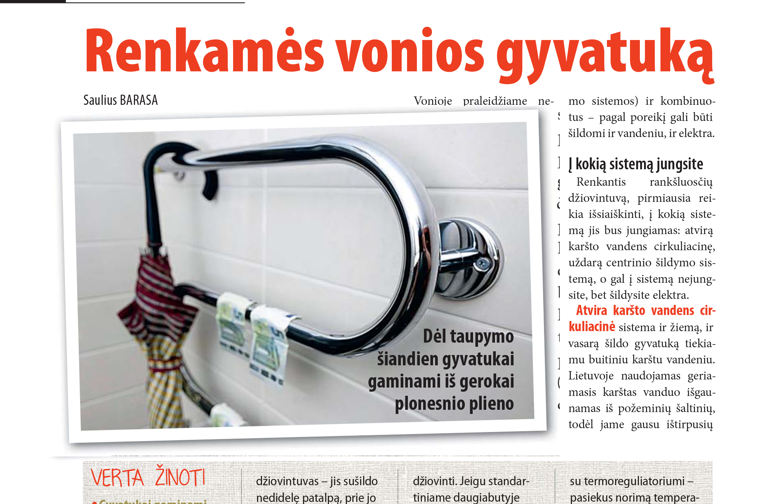 Renkamės vonios gyvatuką
