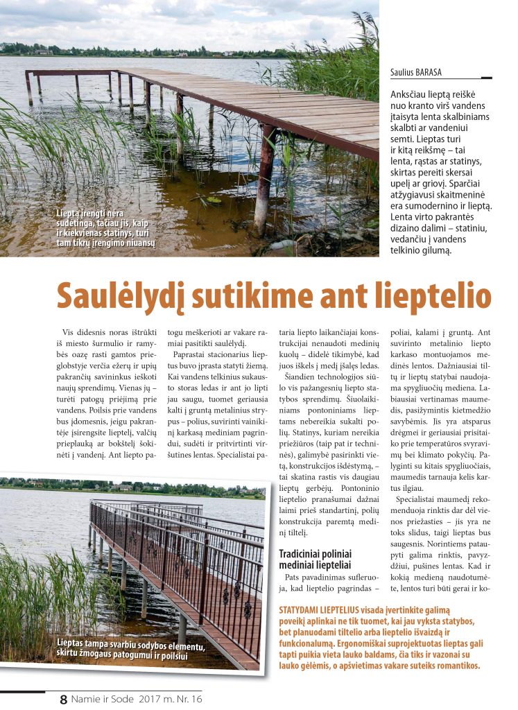 Saulėlydį sutikime ant lieptelio
