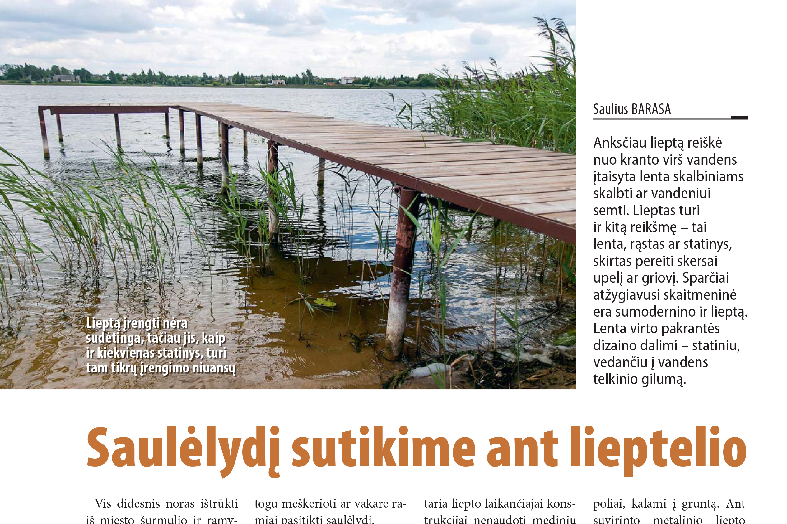 Saulėlydį sutikime ant lieptelio