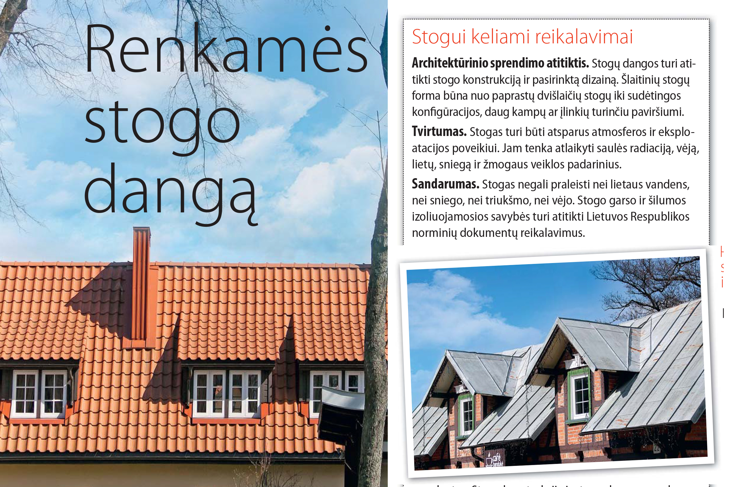 Renkamės stogo dangą