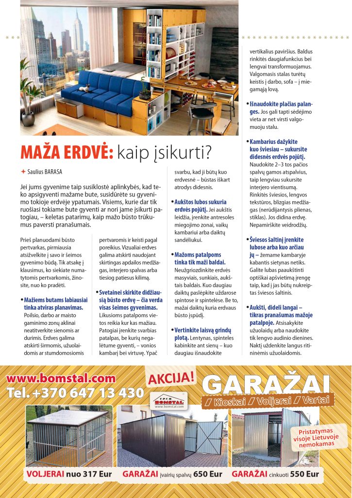 Maža erdvė: kaip įsikurti?Tekstų rašymas, Pranešimai spaudai, Komunikacija SEO