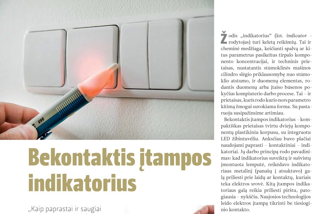 Bekontaktis įtampos indikatorius