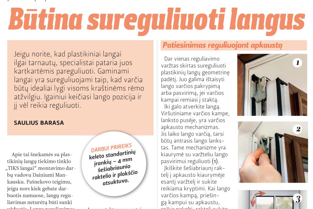 Būtina sureguliuoti langus