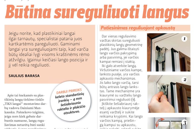 Būtina sureguliuoti langus