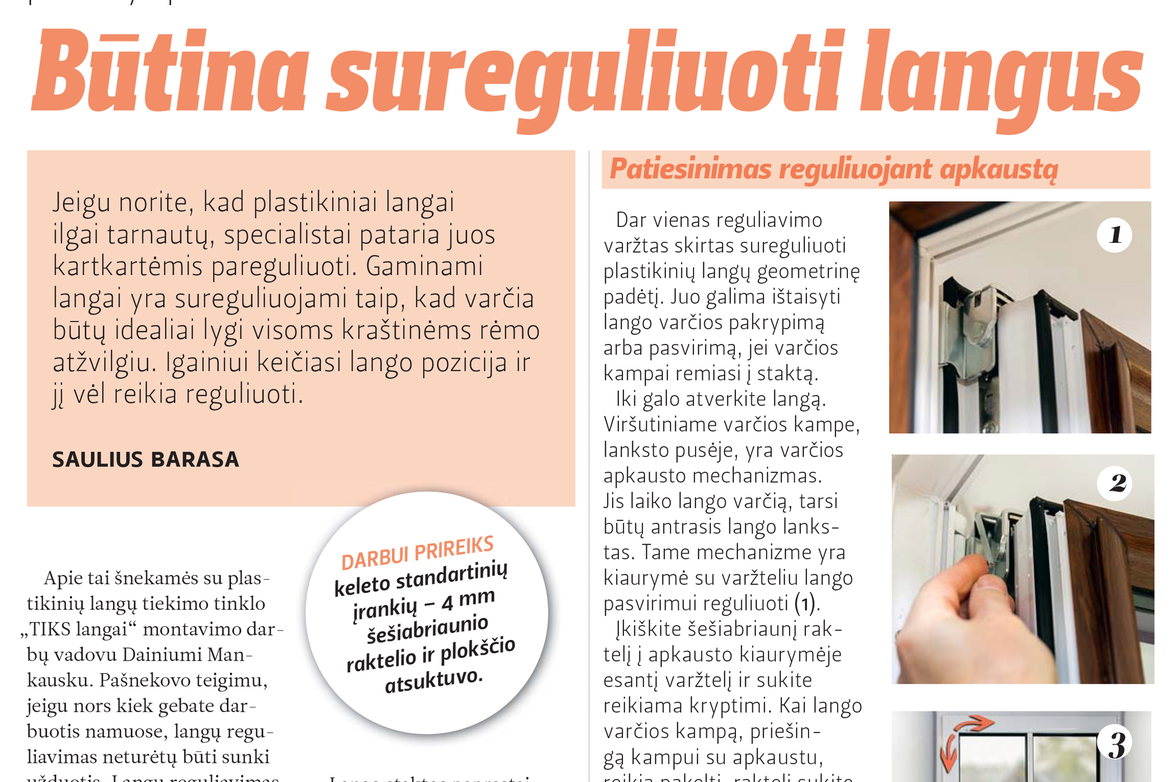 Būtina sureguliuoti langus